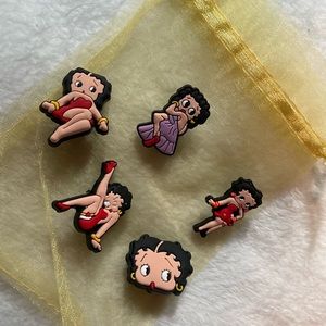 Betty Boop 5pc Croc Charm Set